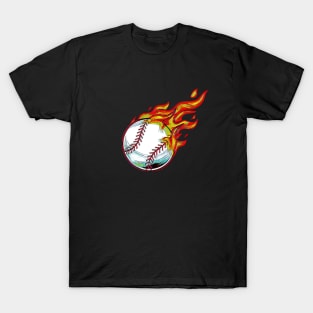 Baseball - Fire Ball T-Shirt